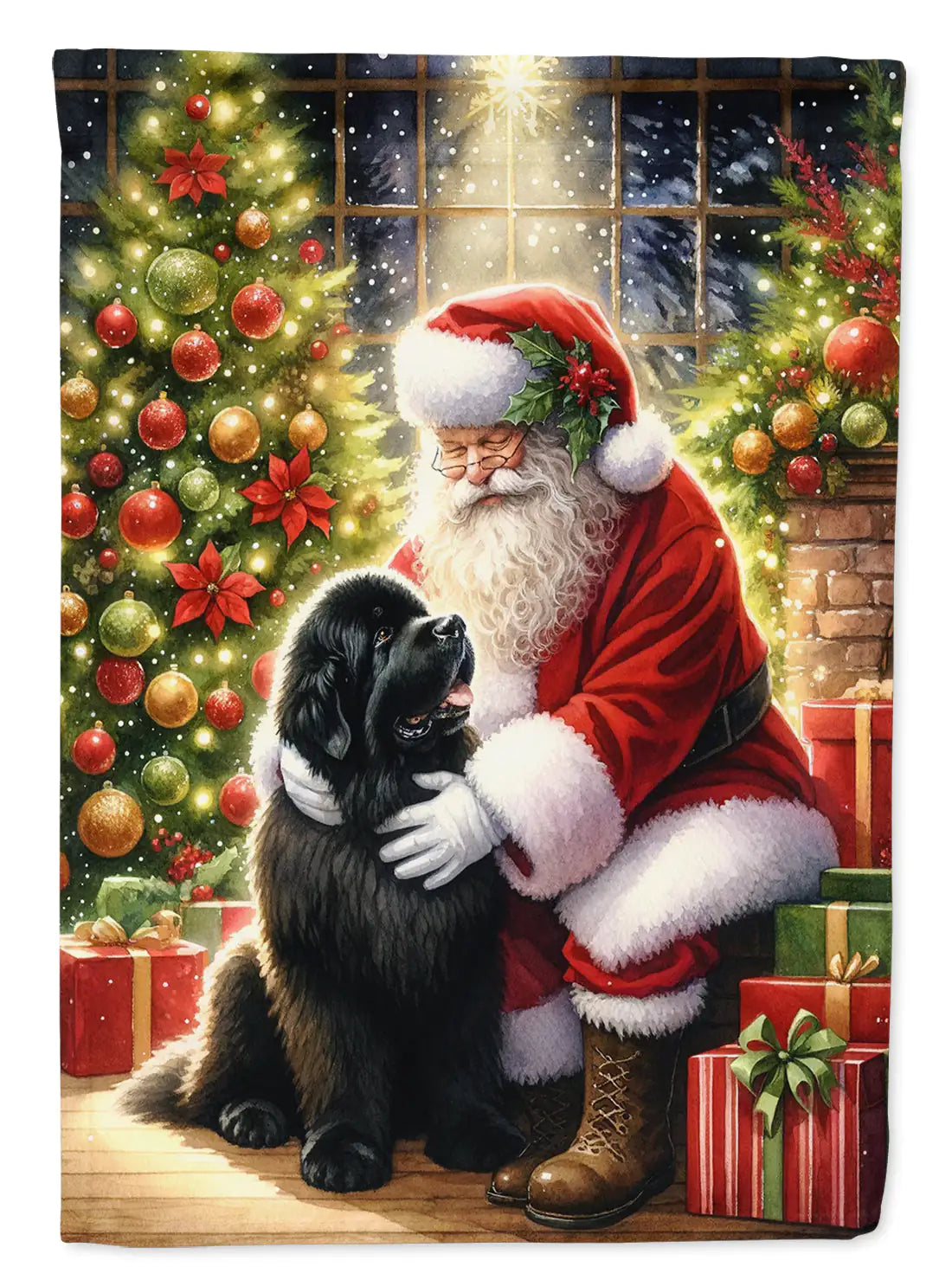 Newfoundland and Santa Claus Garden Flag