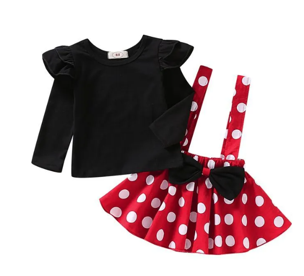 Girls Summer Fly Sleeve Dot Dress