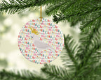 Cockatoo Christmas Ceramic Ornament