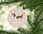 Grand Basset Griffon Vendeen Merry Christmas Ceramic Ornament