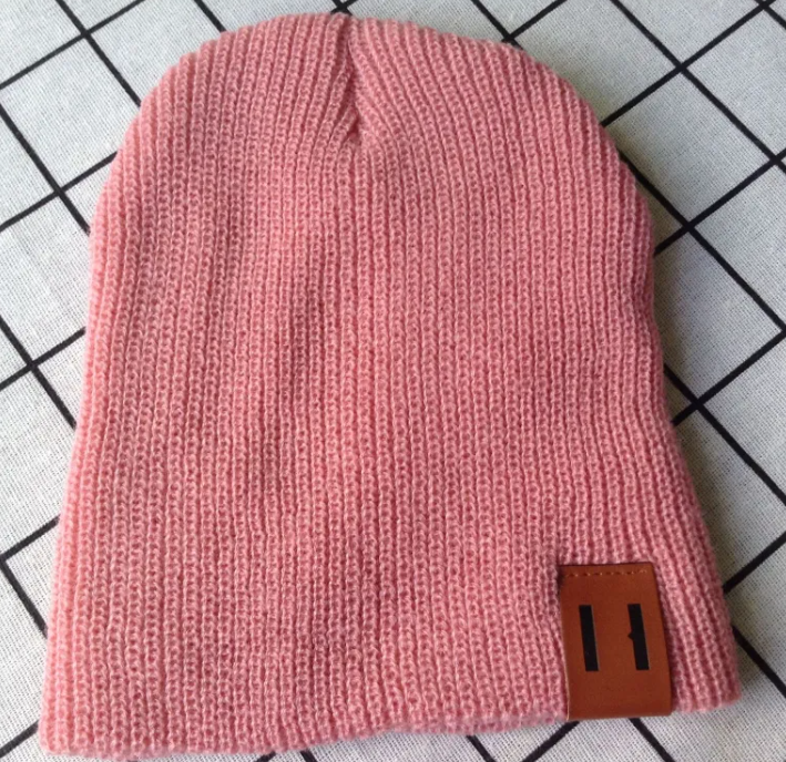 Parent-child wool hat warm hat knitted hat | Embroidered Cap