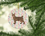 Pixie Bob #1 Cat Christmas Ceramic Ornament