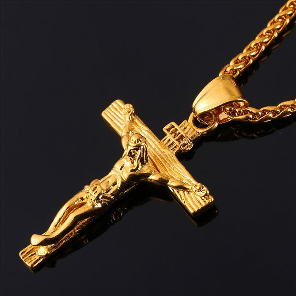 [Duplicate] Stainless Steel Jesus Cross Necklace with Chain | Christian Jewelry