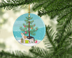 Malayan Cat Christmas Ceramic Ornament