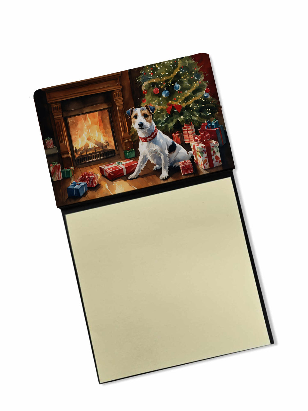 Jack Russell Terrier Cozy Christmas Sticky Note Holder
