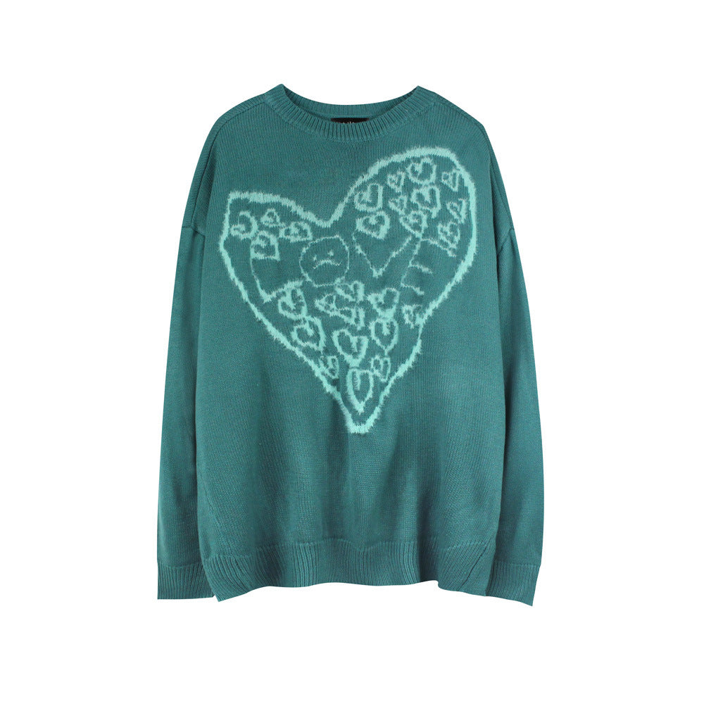 Hip-Hop Trend Loose Round Neck Sweater Pullover | Streetwear