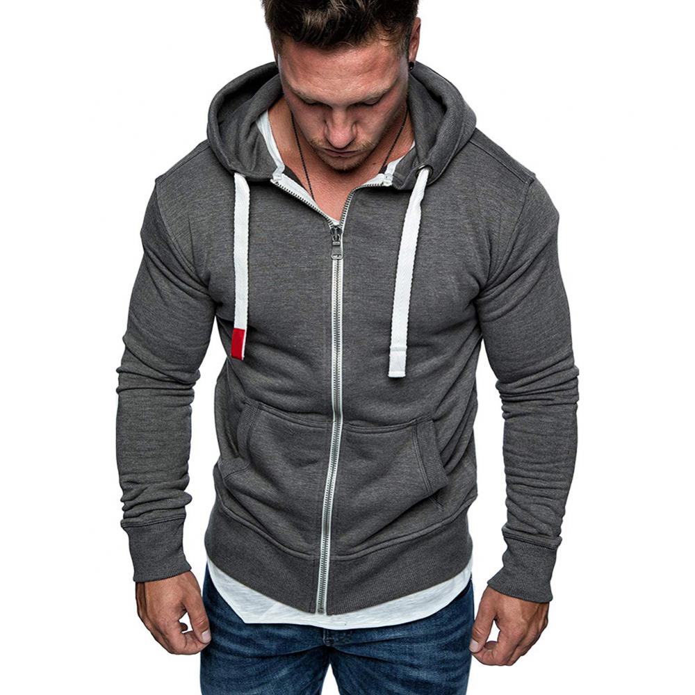 Men's Fashion Zip Pocket Drawstring Sport Hoodie | Streetwear