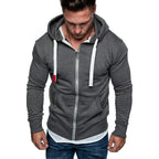Men's Fashion Zip Pocket Drawstring Sport Hoodie | Streetwear