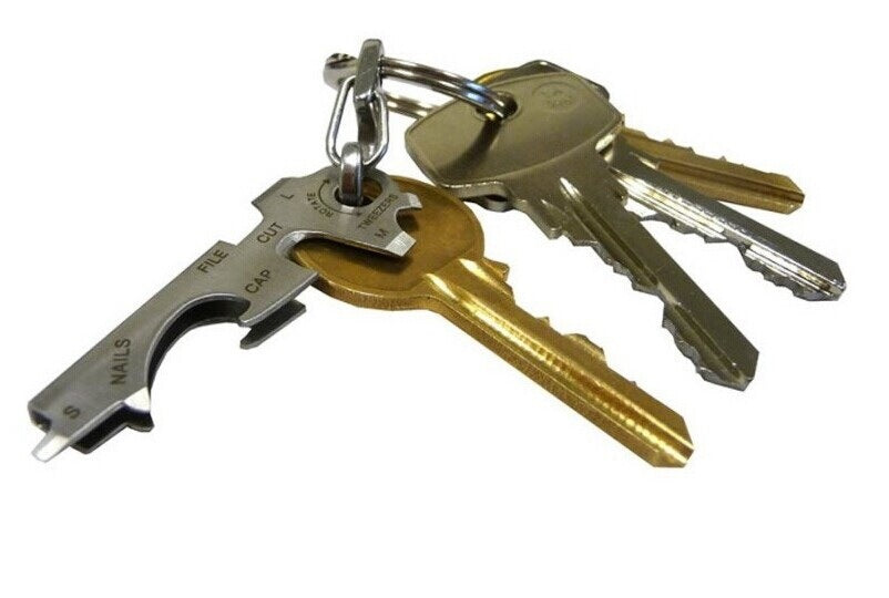 8-in-1 Stainless Steel Keychain Multi-Tool Keyring | Accessory