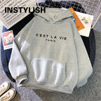 Women's Loose Print Hoodie Dress - 2023 Streetwear Top | Streetwear