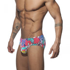 Men's Floral Low-Waist Swim Briefs