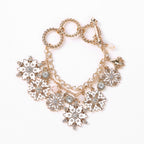 Christmas Bracelet with Snowflake Charms and Pendants