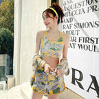Floral Camisole and Slim Pants Two-Piece Set for Women