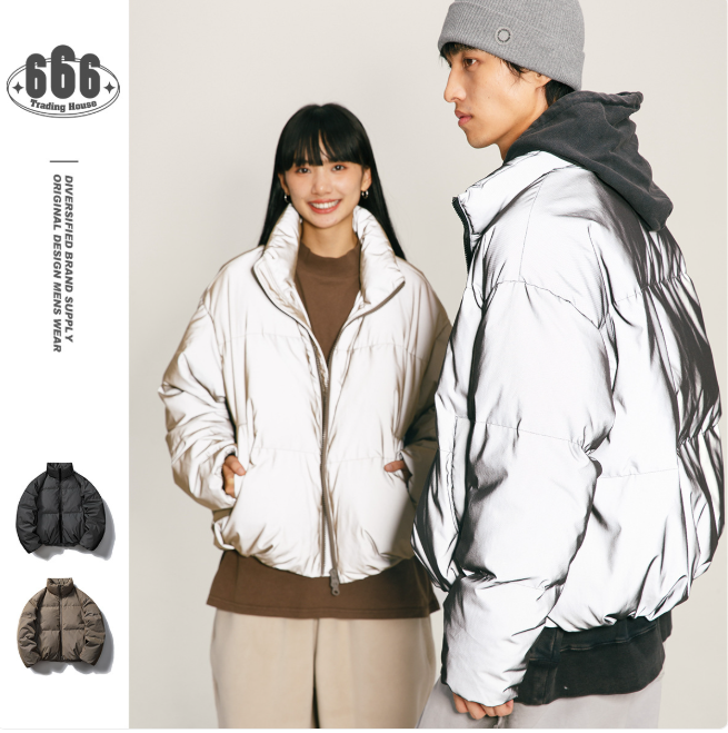 Mechanical Style Reflective Down Jacket