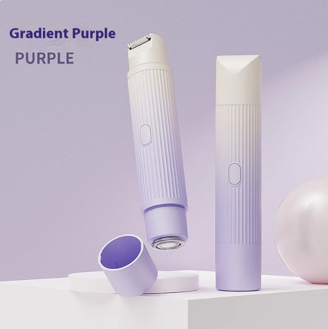 Dual-Head Electric Shaver Painless Women's Epilator Bikini Hair Removal Device Automatic Hair Trimmer Underarm Facial Lips Leg
