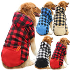 Plaid Zipper Pocket Sweater for Dogs and Cats