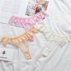 Transparent Lace Thong for Women - Sexy Low Waist Design