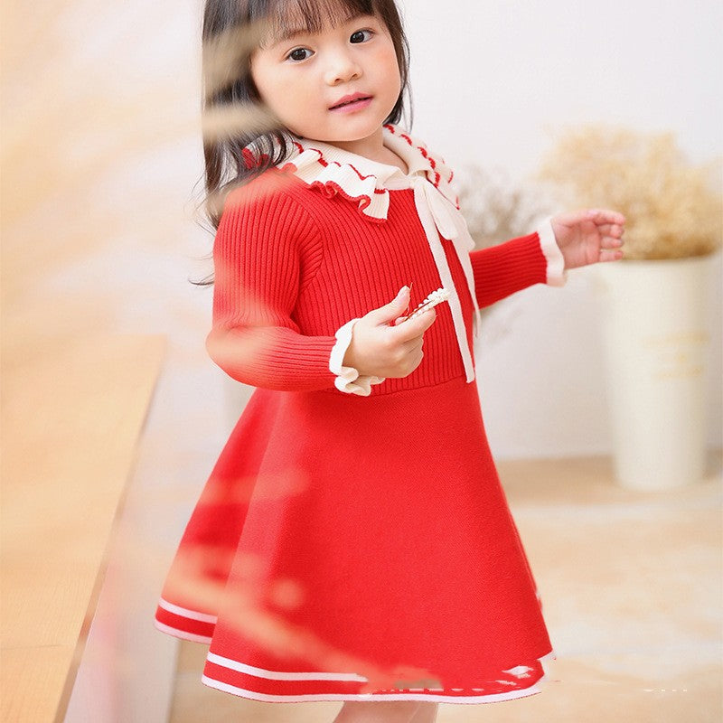 Warm Fleece Princess Skirt Dress for Girls