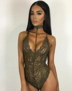 Lace Women's Lingerie with Floral Cutouts