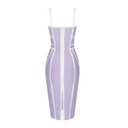 Sexy Striped Spaghetti Strap Bodycon Dress for Women