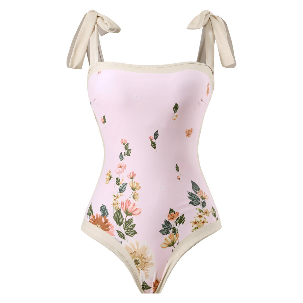 2024 Vintage French Style One-Piece Swimsuit Set