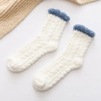 Coral Fleece Plus Fleece Floor Socks