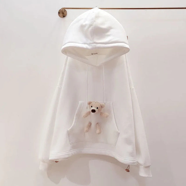 Kawaii Bear Ears Hoodie for Girls - Japanese Style | Streetwear
