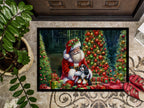Cavalier Spaniel and Santa Claus Doormat