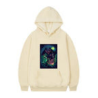 Men's Oversized Anime Monster Print Hoodie - Casual Pullover | Streetwear