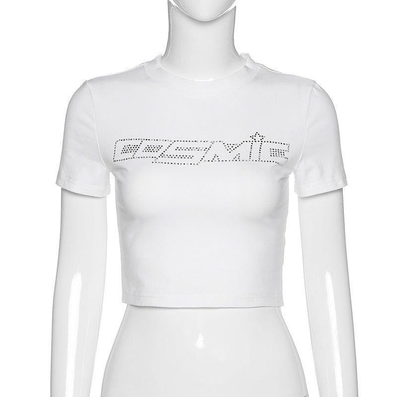 2020 Women's Summer Letter Print Crop Top T-Shirt