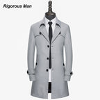 Slim Fit Men's Trench Coat - Korean Brand, Windbreaker