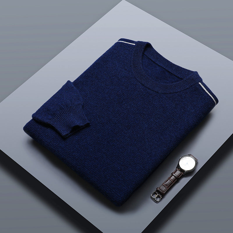 Men's Casual Cardigan with Contrasting Colors