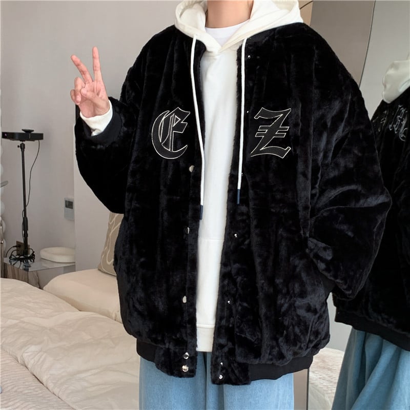 Men's Vintage Embroidered Cotton Padded Jacket