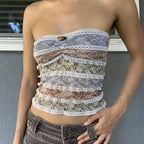 Strapless Non-Slip Lace Bodysuit Top for Women