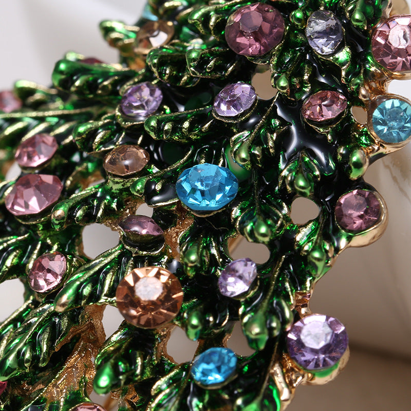 Christmas Tree Brooch - Fashion Rhinestone Jewelry