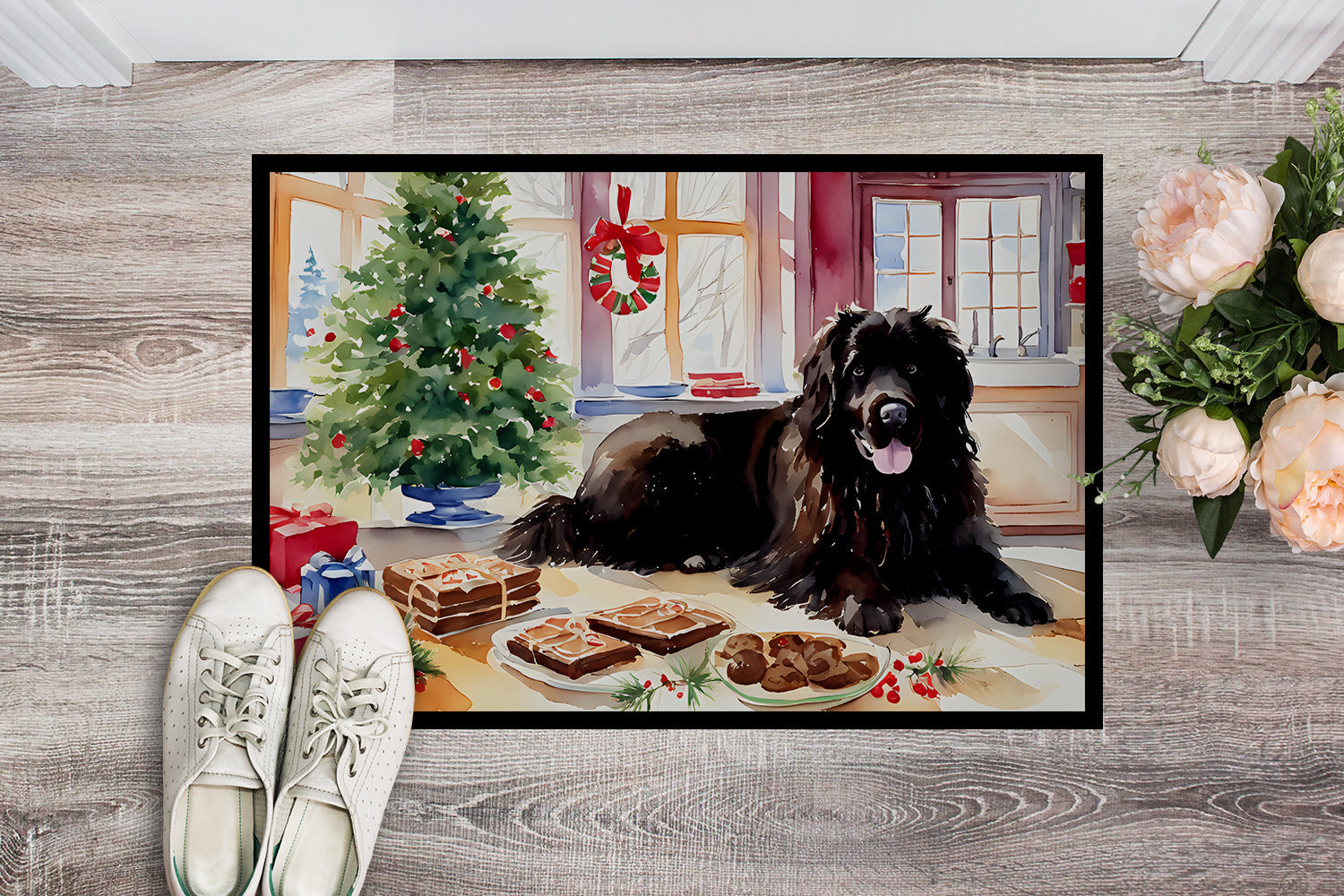 Newfoundland Christmas Cookies Doormat