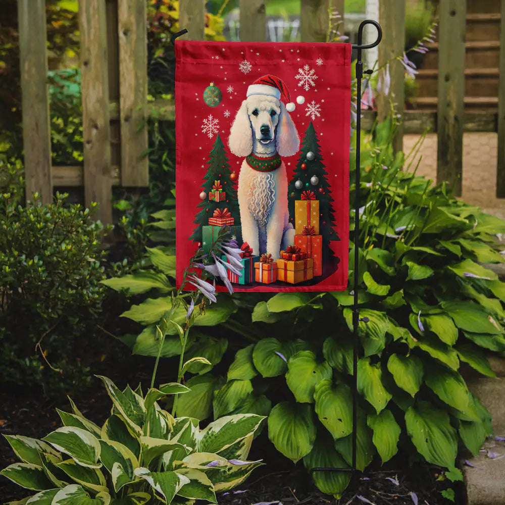 Poodle Holiday Christmas Garden Flag