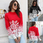 Women's Christmas Sweater with Lantern Sleeves