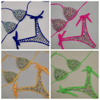 2021 New Handmade Rhinestone Bikinis Swimwear Collection