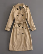 Double-Breasted Mid-Length Trench Coat