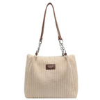 Corduroy Shoulder Tote Bag | Organic Cotton