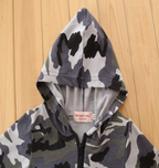 Camo Print Hooded Long Sleeve Baby Bodysuit