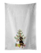 Rottweiler Black and Rust Christmas Kitchen Towel Set of 2