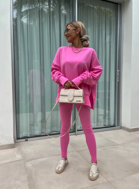 Casual Split Sweater Set
