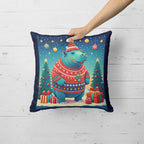 Hippopotamus Christmas Throw Pillow