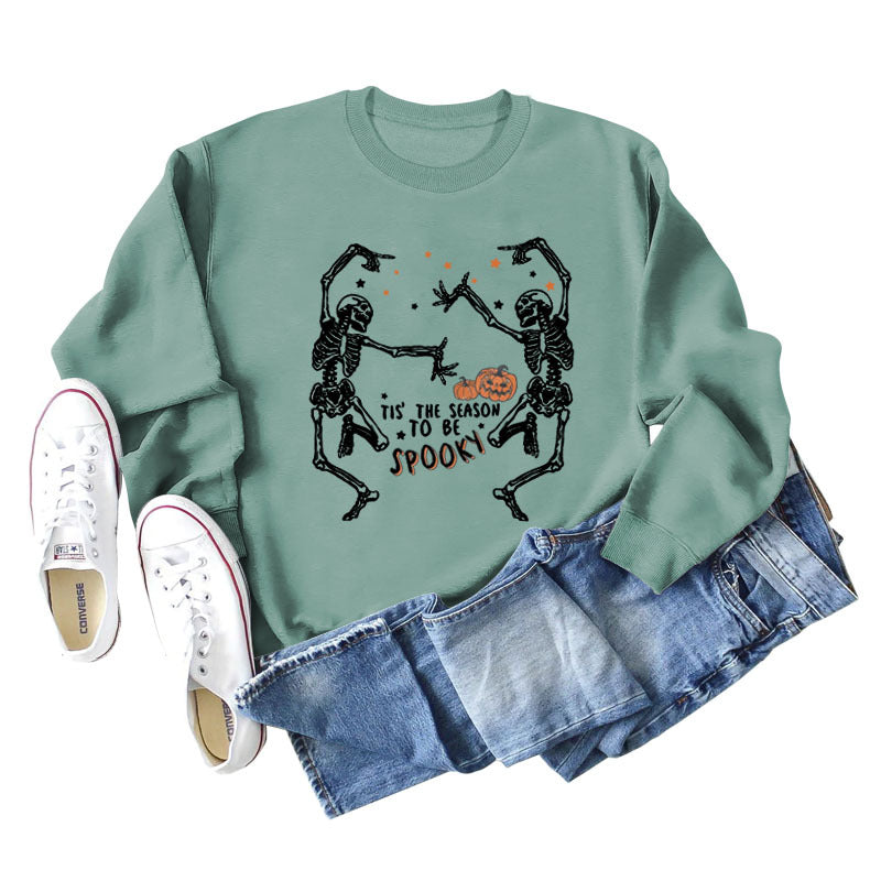 Loose Long Sleeve Sweatshirt with Letter Print | Streetwear