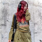 Thickened Dark Green Hoodless Fleece Top for Comfort