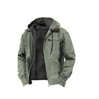 Hooded Sweater with Cotton-Padded Brown Lining