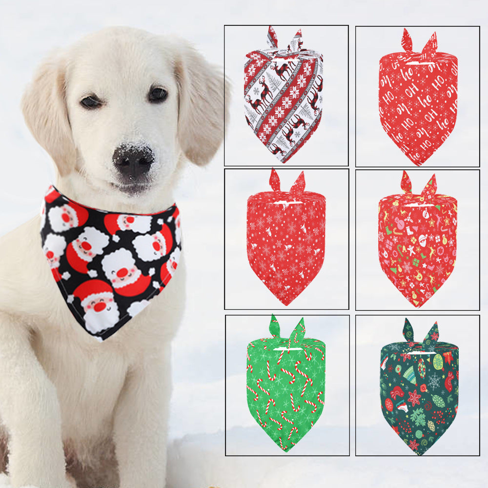Christmas Pet Scarf - Triangle Design for Dogs & Cats