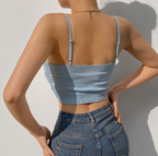 Denim Women's Camisole with Bow - Summer Top